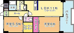 ヴェルデ大手町 2LDKの間取図画像