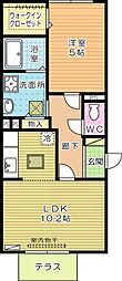 エトワール中井 1LDKの間取図画像