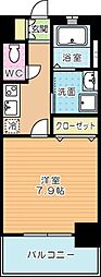 内山神岳ビル 1Kの間取図画像