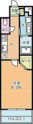 ギャラン竪町NEO 1Kの間取図画像