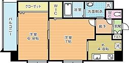 ザ・レジデンス香春口三萩野駅前 2Kの間取図画像