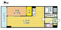 THESQUARE・clubResidence 1LDKの間取図画像
