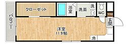 寿山ビル ワンルームの間取図画像