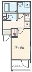 ＭＥＬＤＩＡ八広IV 1階1Kの間取り