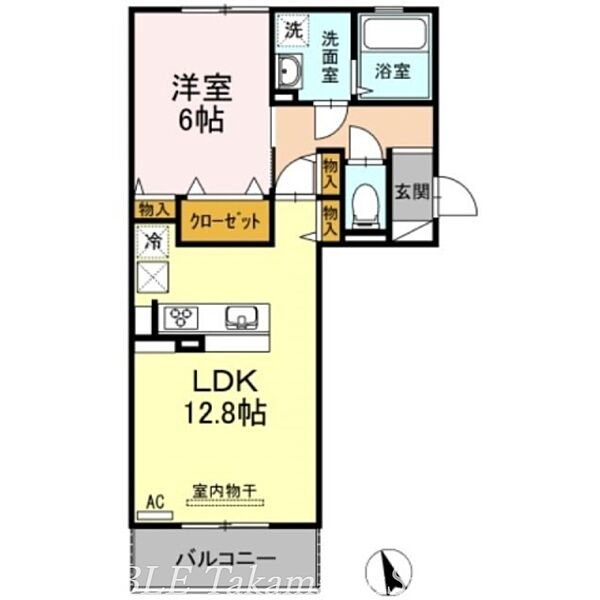 香川県高松市林町(賃貸アパート1LDK・3階・47.21㎡)の写真 その2