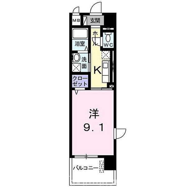 香川県高松市木太町(賃貸マンション1K・3階・30.96㎡)の写真 その2