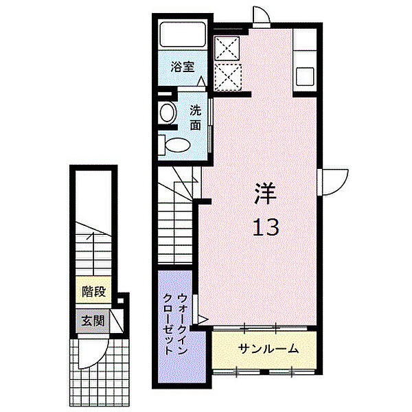 メゾン　ド　フルールII 204｜香川県高松市福岡町3丁目(賃貸アパート1R・2階・37.62㎡)の写真 その2