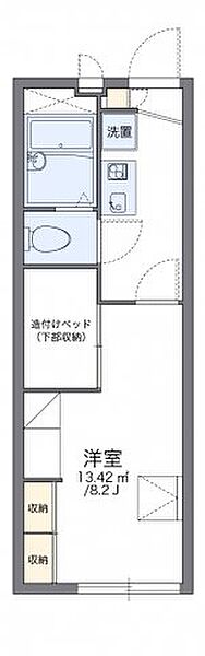 レオパレスマンダリアンコート藤井 206｜香川県高松市鬼無町藤井(賃貸アパート1K・2階・22.35㎡)の写真 その2