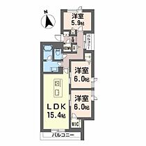 クレヴィア 201 ｜ 香川県高松市木太町5020-17（賃貸マンション3LDK・2階・77.58㎡） その2