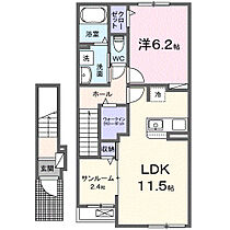 ジェンティーIＡ 203 ｜ 香川県高松市国分寺町新居1178番地（賃貸アパート1LDK・2階・50.96㎡） その2