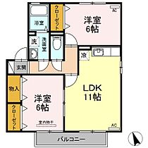 グリーンガーデン G棟 201 ｜ 香川県高松市円座町1680-4（賃貸アパート2LDK・2階・55.54㎡） その2