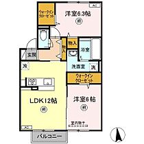 リリックガーデンB棟 203 ｜ 香川県高松市新田町甲618-1（賃貸アパート2LDK・2階・59.28㎡） その2