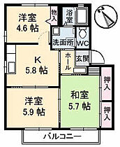 リベラ太田　A棟 203 ｜ 香川県高松市太田上町741（賃貸アパート2LDK・2階・50.78㎡） その2