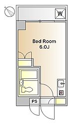 ハイツベルグ武蔵 ワンルームの間取図画像