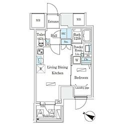 渋谷区東3丁目マンション 1LDKの間取図画像