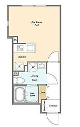 LUORE武蔵小山 ワンルームの間取図画像