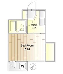 ホワイトレジデンス 1Kの間取図画像