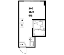 リプロン西小山 ワンルームの間取図画像