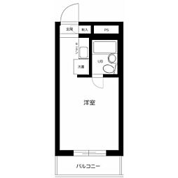 ユースフル学芸大 ワンルームの間取図画像