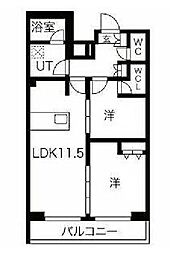 マテリア洗足池 2LDKの間取図画像