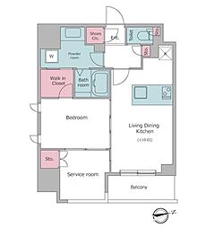 レジディア大森2 1SLDKの間取図画像