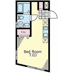 コンフリエ久ヶ原 ワンルームの間取図画像