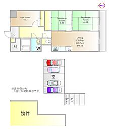 ドルフ目黒 2SLDKの間取図画像