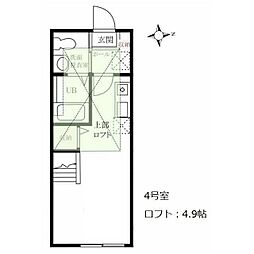 ハーミットクラブハウス ワンルームの間取図画像