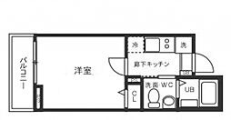 エッグストラート 2階1Kの間取り