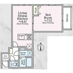 コリーナ　アルタ 1階1LDKの間取り