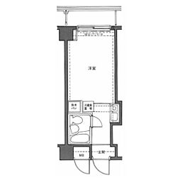 メインステージ新丸子駅前 ワンルームの間取図画像