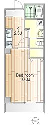 祐・HOUSE 1Kの間取図画像