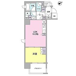 フレアージュ恵比寿 1LDKの間取図画像