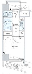 エクシム荏原中延 1Kの間取図画像