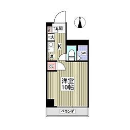 ロイヤルコート大岡山 ワンルームの間取図画像