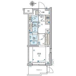 リヴシティ妙蓮寺 1Kの間取図画像