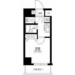 スカイコート・ヴィーダ五反田ウエスト 1Kの間取図画像