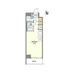 PREMIERSTAGEOSAKI ワンルームの間取図画像