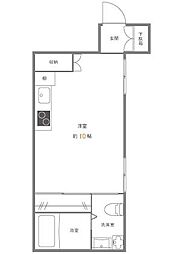 STELLA洗足池 1階ワンルームの間取り