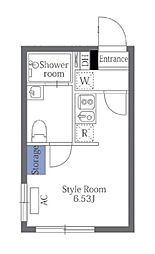 クリプトシーン大森 3階ワンルームの間取り