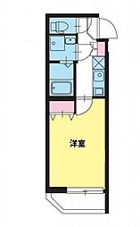 サンクレスト吉田 3階1Kの間取り