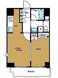 ブライズ戸越公園 7階1LDKの間取り