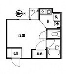 AQUA　de　VILLA（アクアデビラ） 3階1Kの間取り