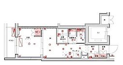 ハーモニーレジデンス品川大井町 3階1DKの間取り