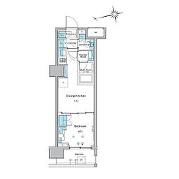 ルフォンプログレ品川戸越 3階1DKの間取り