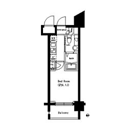 パークキューブ大井町 3階1Kの間取り