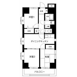 パークレジデンス大森 6階3DKの間取り