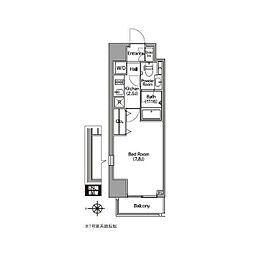 COMFORIA馬込 1Kの間取図画像