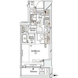 ガリシア御殿山 1Kの間取図画像