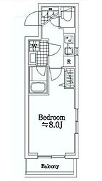 ルフレグランデ多摩川 1Kの間取図画像